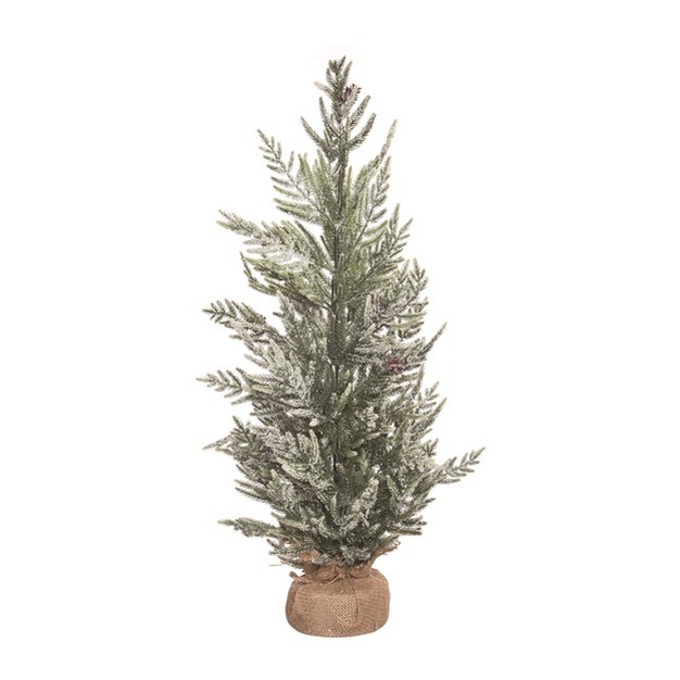 Transpac Artificial 24 In Multicolor Christmas Relaxed Leaf Tree