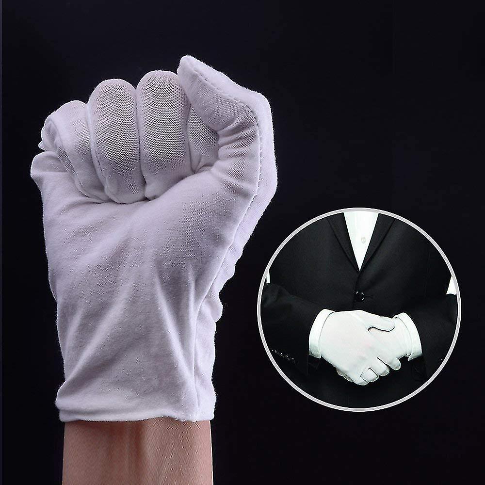 12 Pairs Cotton Gloves White Cotton Gloves Cosmetic Gloves Moisturizing Gloves Moisturizing Eczema Cotton Gloves