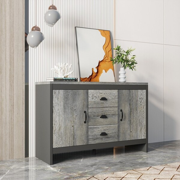 45-inch Wood Sideboard with 3 Drawers