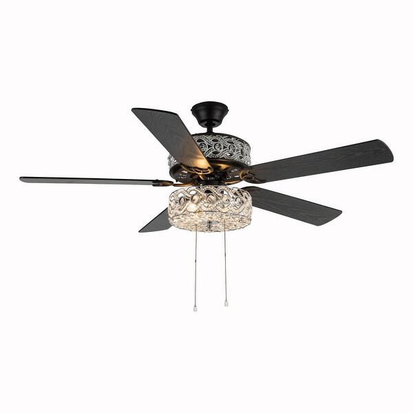 River of Goods Olivia Oil Rubbed Bronze Finish/ Crystal 52-inch LED Ceiling Fan - 52