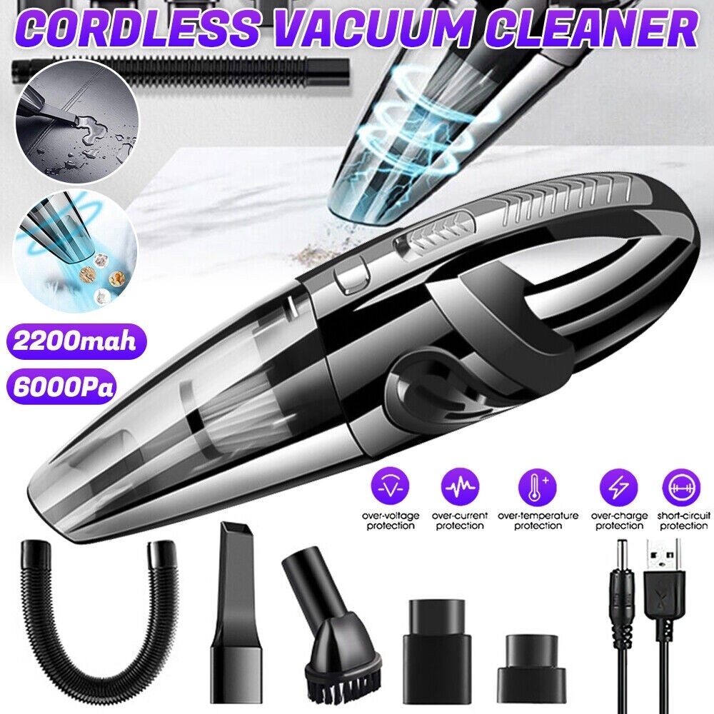 Portable Cordless Handheld Vacuum Rechargeable Wet and Dry