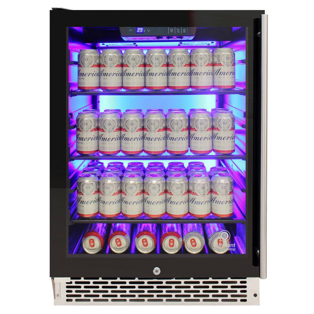 VINOTEMP Backlit Panel Commercial 23.5 in. 117 (12 oz.) Can Cooler EL-54BCCOMM-L