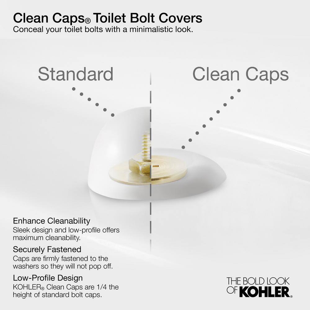 KOHLER Cimarron 1-Piece 1.28 GPF Single Flush Elongated Toilet in White K-3619-0