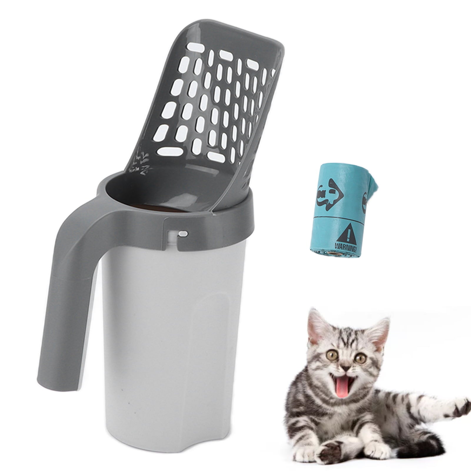 Cat Litter Scooper， Trap Door Design Cat Litter Scooper Holder Gorgeous Appearance PP Material Integration System  For Pet Cat