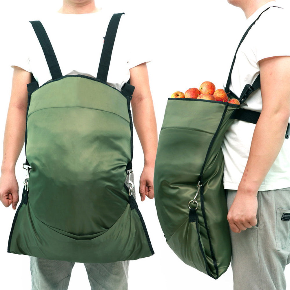 Outdoor Fruit Picking Apron Heavy Duty Waterproof Oxford Garden Fruit Collecting Storage Bag Harvest Vegetable Picking Container