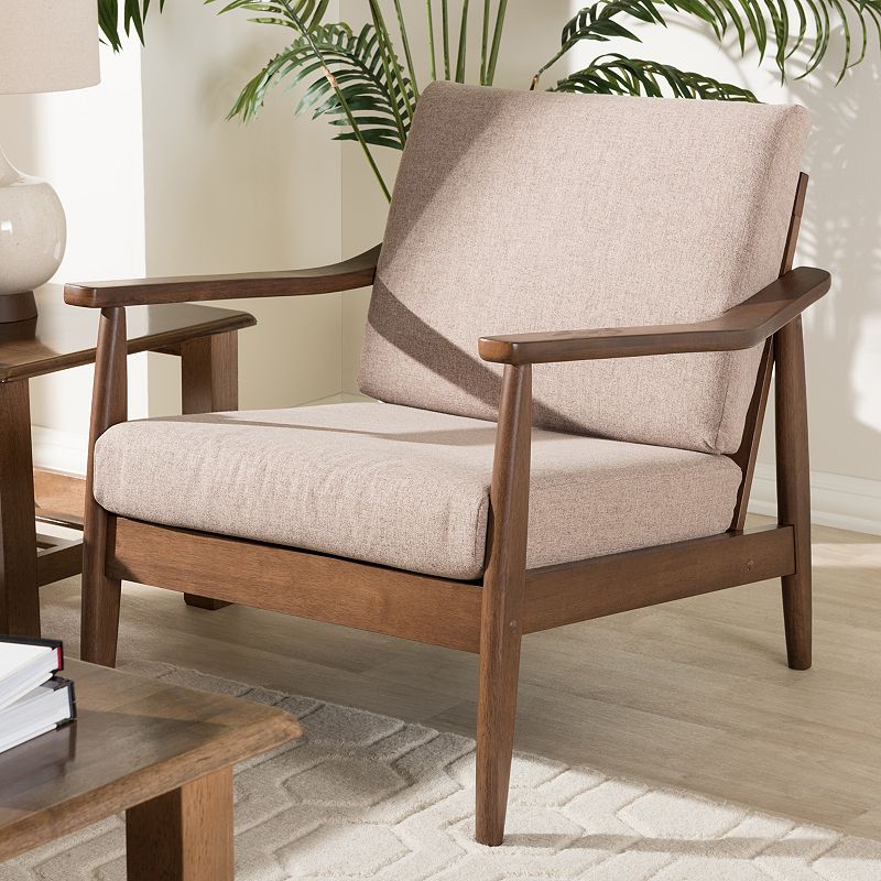 Baxton Studio Venza Mid-Century Modern Arm Chair