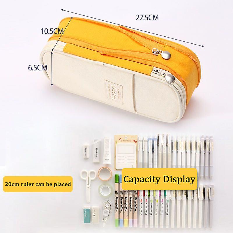 Large Capacity Pen Box Kawaii Pencil Case Organizer Office Accessories Stationery Bag