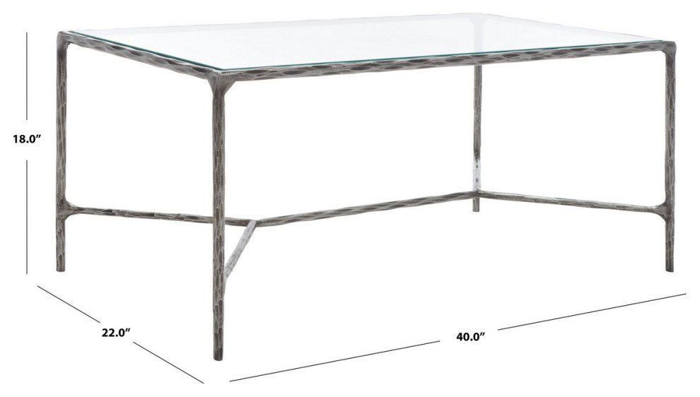 Safavieh Couture Jessa Metal Coffee Table   Transitional   Coffee Tables   by Safavieh  Houzz