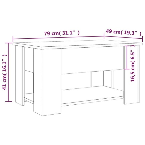 Coffee Table Smoked Oak 31.1