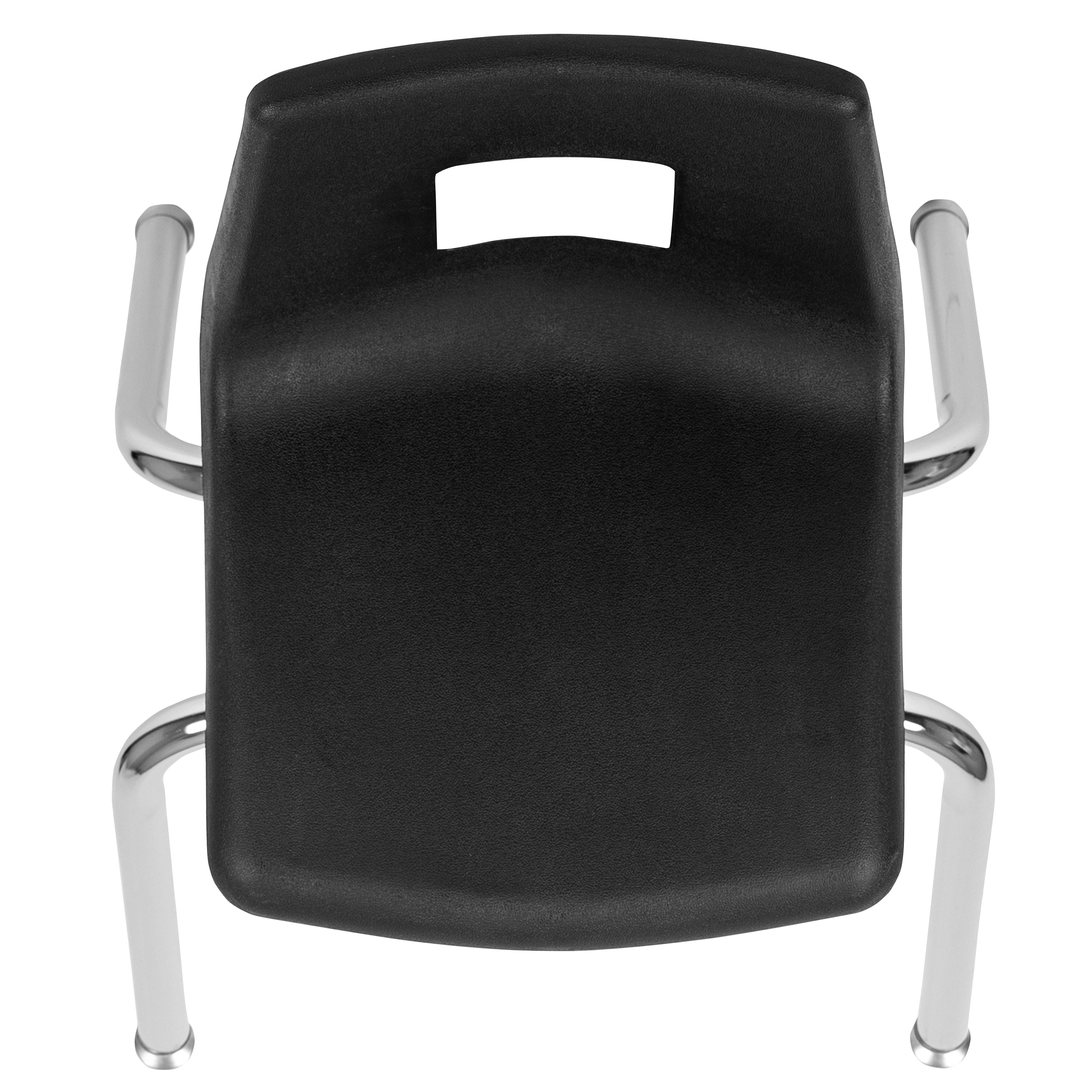 BizChair Black Student Stack School Chair - 14-inch