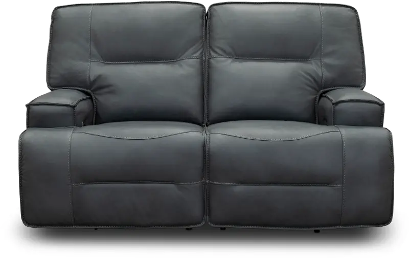 Rockies Gray Power Reclining Loveseat with Adjustable Lumbar