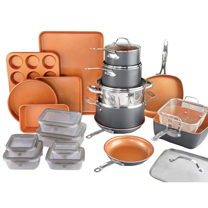 32 Piece Cookware Set  Bakeware and Food Storage Set