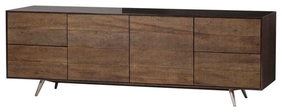 Zelena Media Console 4 Drawer   Midcentury   Entertainment Centers And Tv Stands   by V.S.D Furniture  Houzz