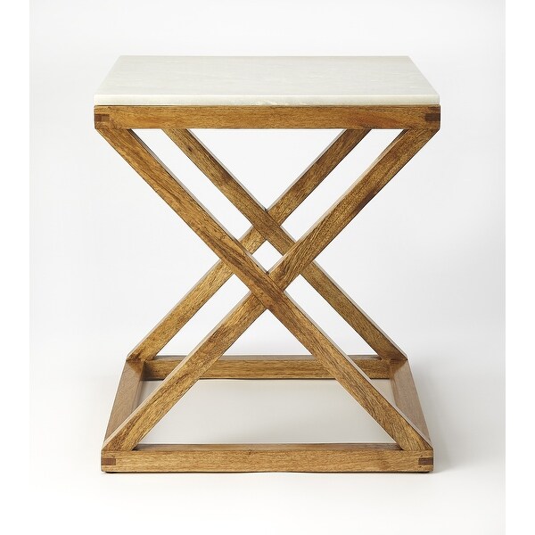 Butler braylon Marble and Wood End Table