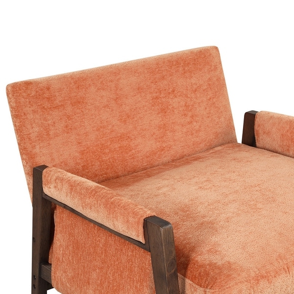 Modern Velvet Accent Chair，Leisure Chair with Solid Wood Frame