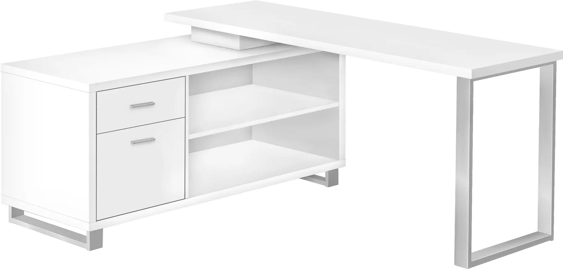 Monarch White 72 L Shaped Computer Desk