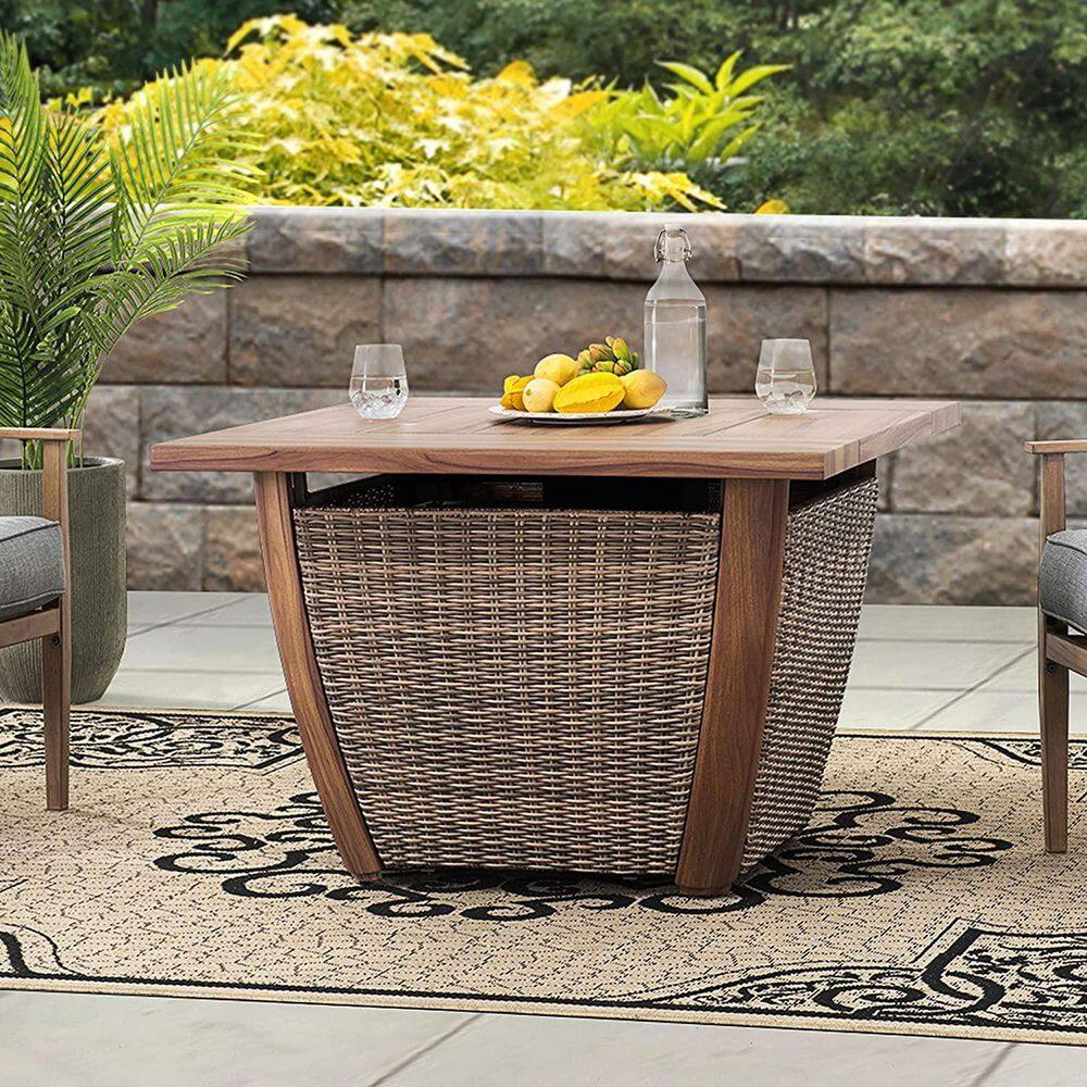 Sunjoy AmberCove Belson 37.99 in. W Outdoor Steel Propane Firepit Table A302006410