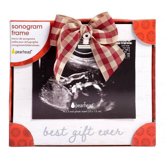 Pearhead Holiday Sonogram Frame White