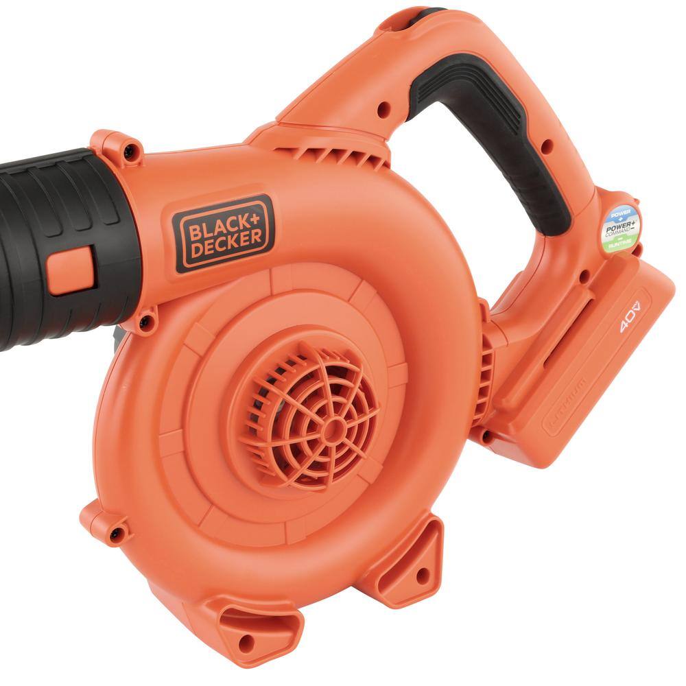 BLACK+DECKER 40V MAX 120 MPH 90 CFM Cordless Battery Powered Handheld Leaf Blower (Tool Only) LSW36B