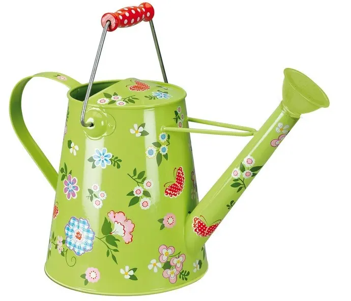 Elegant Designed Garden Watering Can With open wholes And Golden Handle Functional Rustproof Watering Can