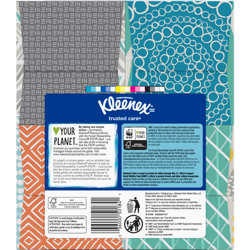 Kimberly-Clark Kleenex Trusted Care Tissues | 2 Ply， 8.20