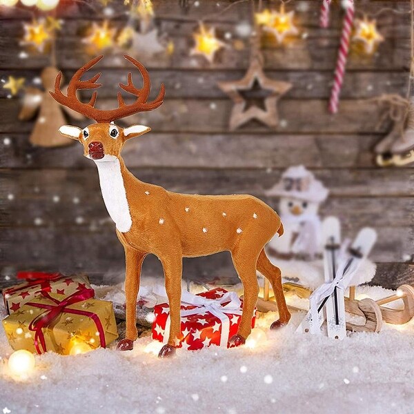 Craft Christmas Decoration Ornaments Simulation Christmas Reindeer for Home Festival Gift