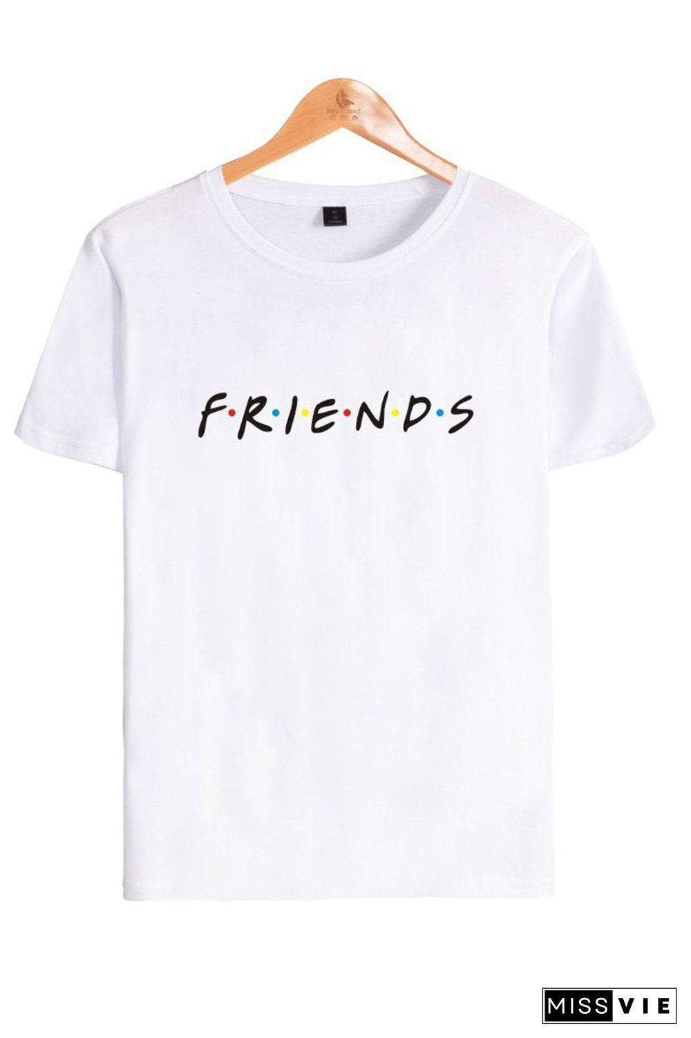 colorful letters print T-shirt