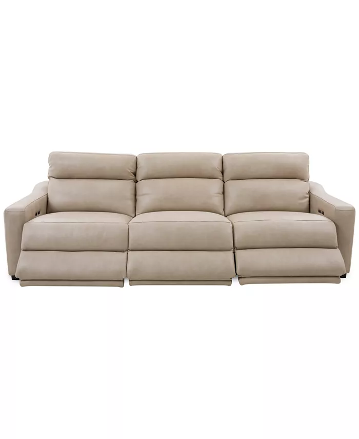 Furniture Gabrine 3-Pc. Leather Sofa with 3 Power Recliners