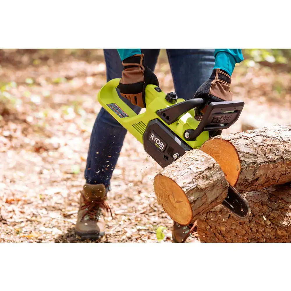 RYOBI P2520-PS ONE+ HP 18V Cordless 10 in. Chainsaw and Whisper Series 8 in. Pole Saw with 4.0 Ah Battery and Charger