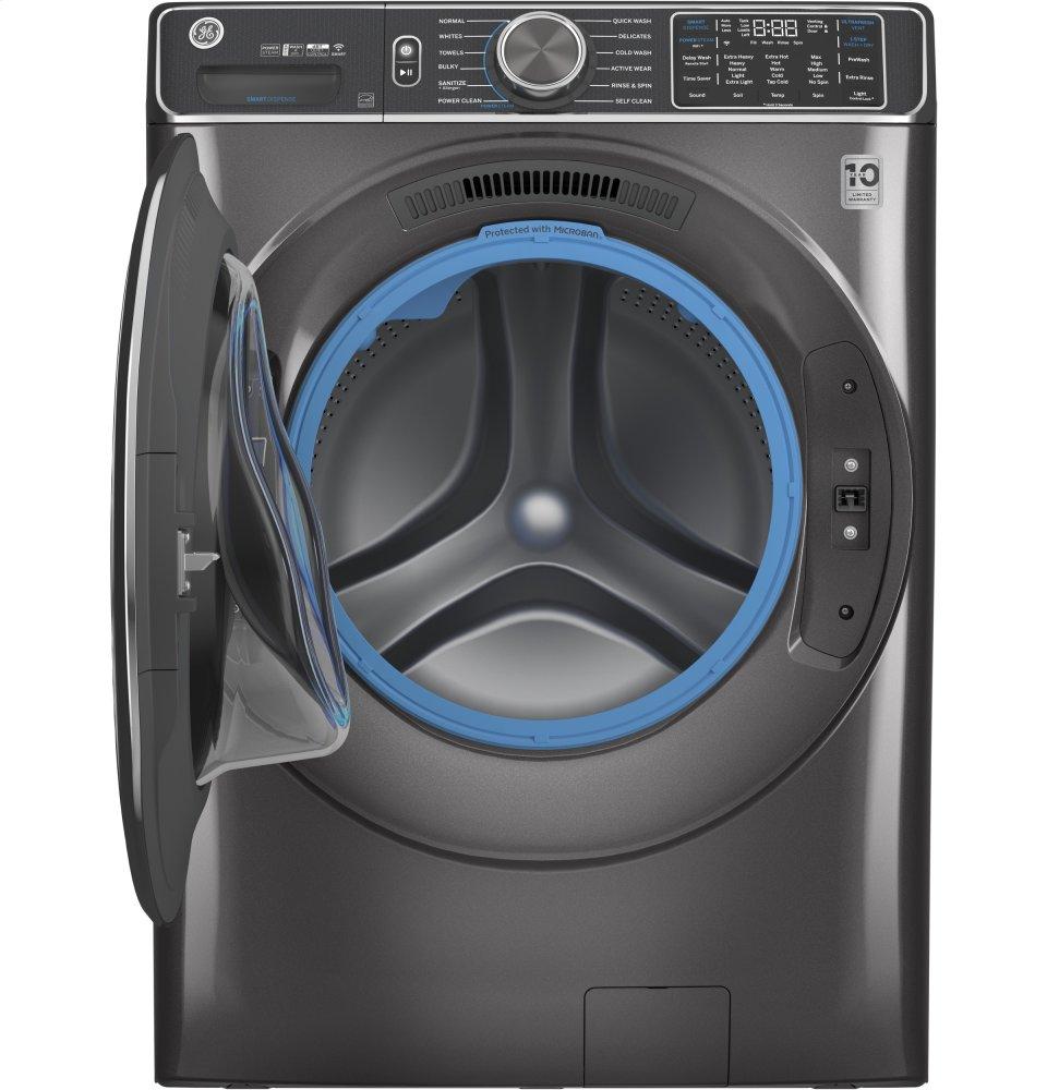 Ge Appliances GFW850SPNDG Ge® 5.0 Cu. Ft. Capacity Smart Front Load Energy Star® Steam Washer With Smartdispense™ Ultrafresh Vent System With Odorblock™ And Sanitize + Allergen