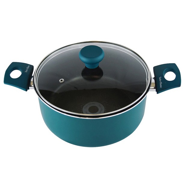 Taste Of Home 5 qt Non stick Aluminum Dutch Oven With Lid Sea Green