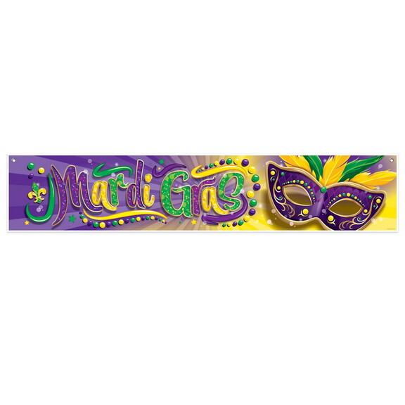 Beistle 52318 Mardi Gras Banner  indoor   outdoor ...