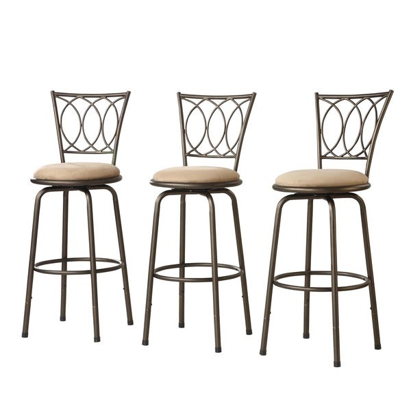 Avalon Scroll Adjustable Swivel Stool (Set of 3) by iNSPIRE Q Classic