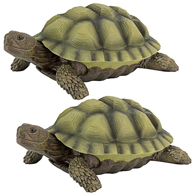 Design Toscano Gilbert The Box Turtle Statues Set Of Two