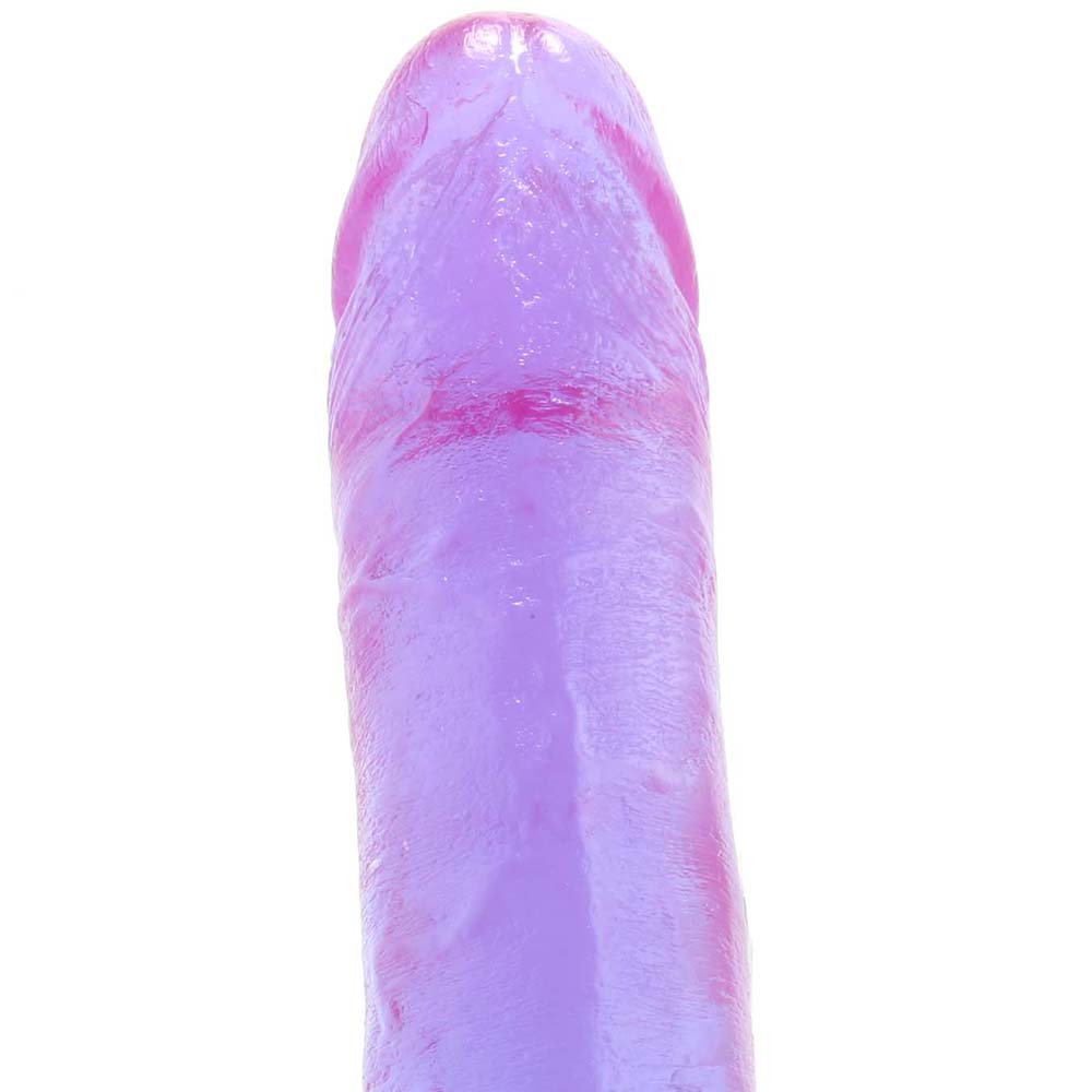 Crystal Jellies 7 Inch Realistic Cock with Balls in Purple