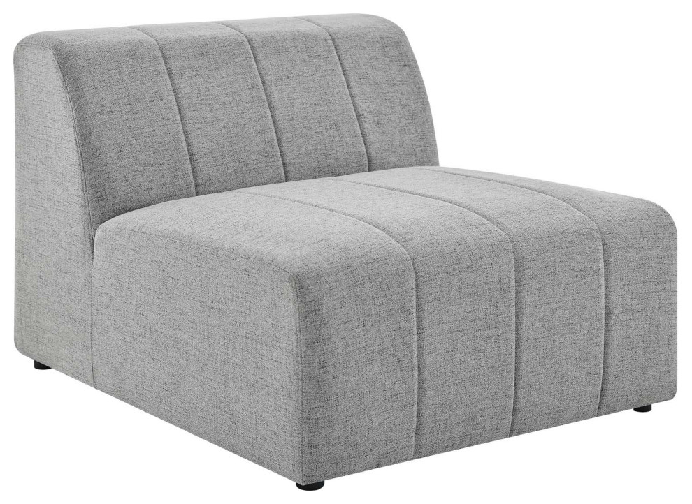 Bartlett Upholstered Fabric Upholstered Fabric 5Piece Sectional Sofa Light Gray   Transitional   Sectional Sofas   by Morning Design Group  Inc  Houzz