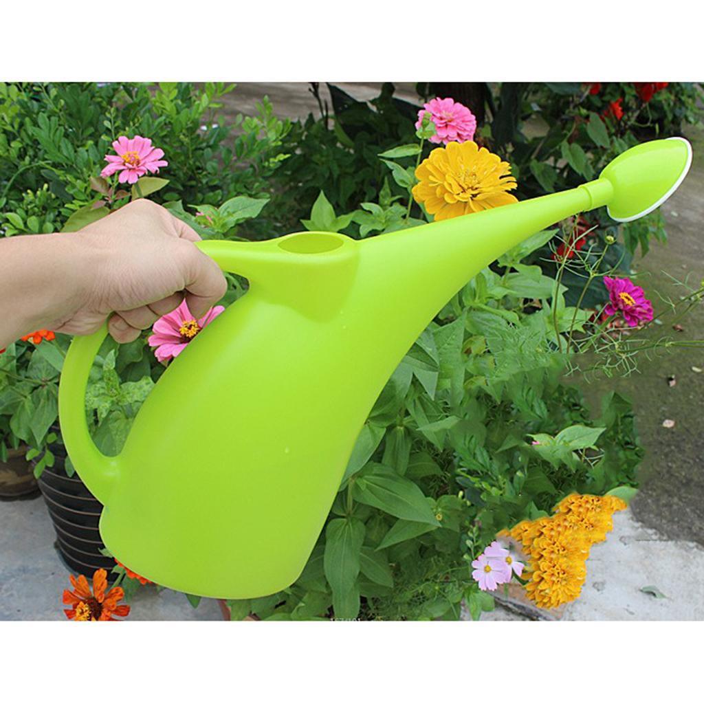 Large Capacity Long Mouth Garden Watering Can Water Sprinkler - 3L Orange with Rose