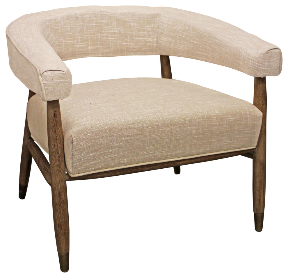 Quinn  Ivory Arm Chair   Midcentury   Armchairs And Accent Chairs   by Moti  Houzz