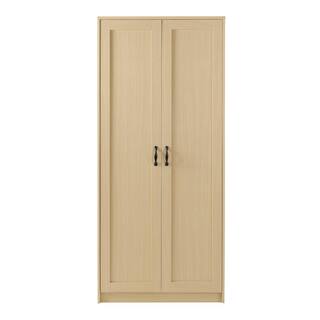 StyleWell Light Oak Brown Storage Cabinet with Panel Doors (71