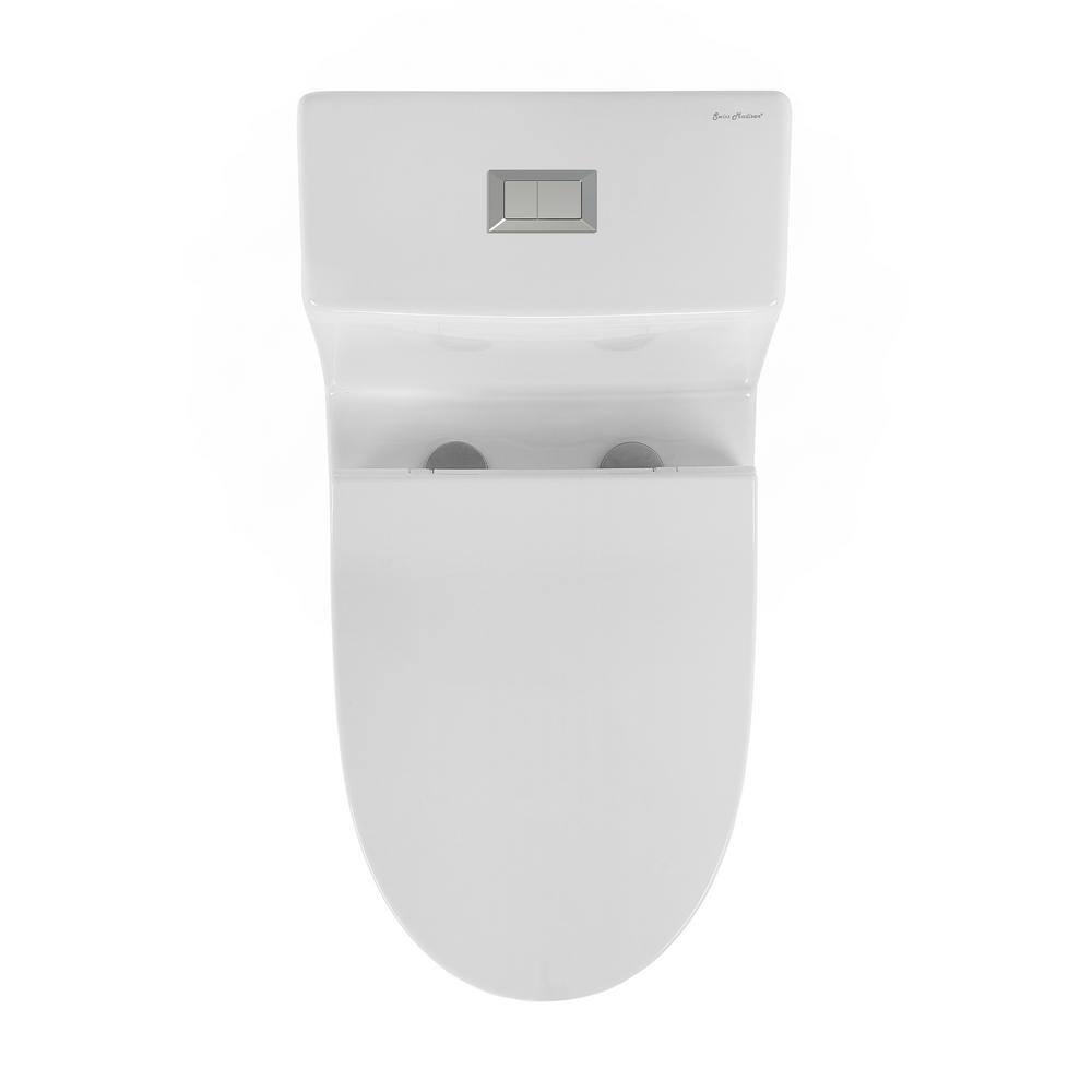 Swiss Madison Daxton 1-piece 1.11.6 GPF Dual Flush Elongated Toilet in White Seat Included SM-1T126