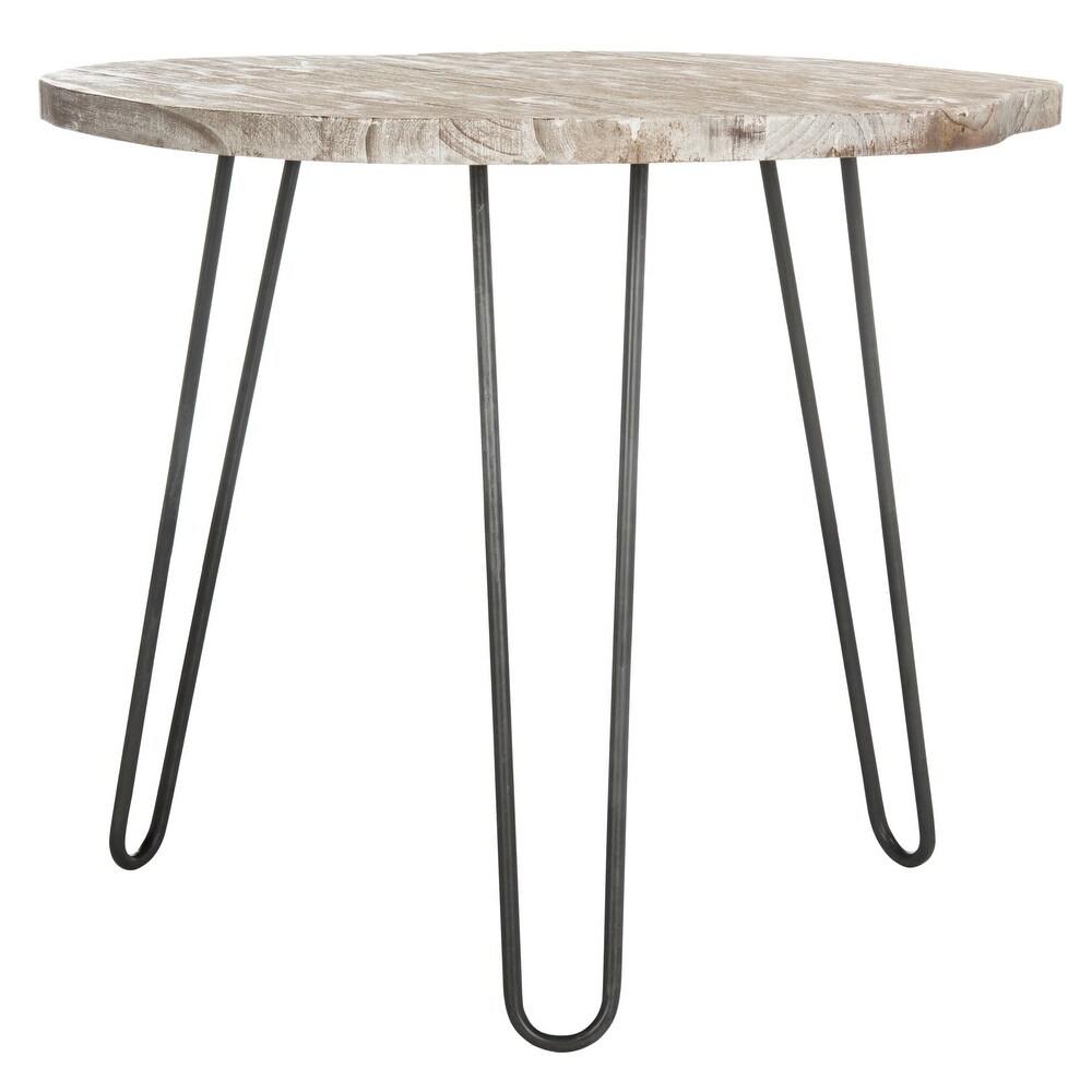 SAFAVIEH Mindy Wood Top Grey / White Wash Dining Table   39.4\