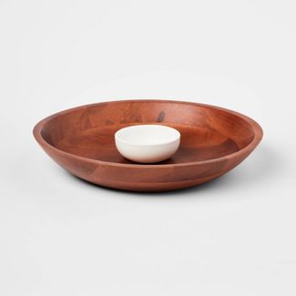 2pc Ceramic Signature Chip and Dip Serving Bowl - Threshold