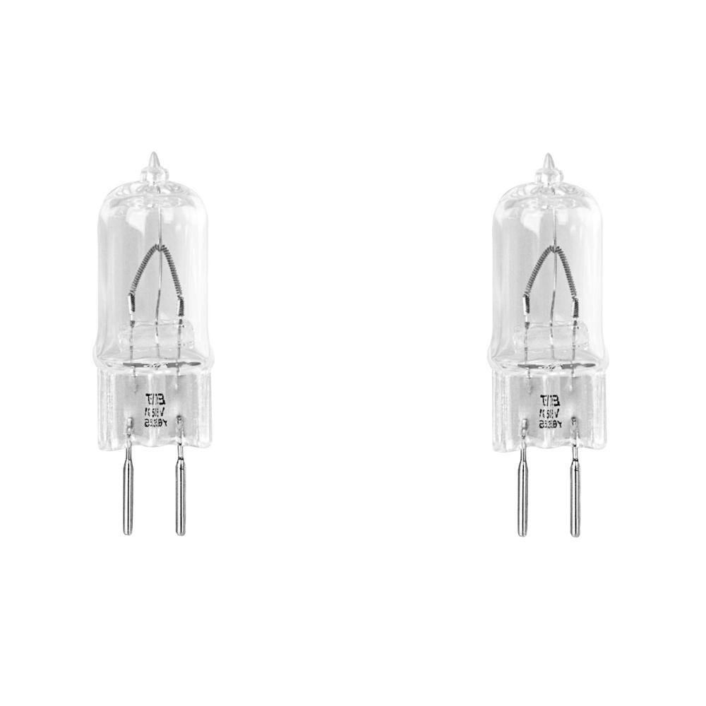 Feit Electric 35-Watt T4 Dimmable GY6.35 Halogen 2700K (2-Pack) Bright White BI-Pin Base Decorative Light Bulb BPQ35T4JCD2HDRP