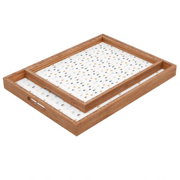 Hello Twiggs Pastel Bubbles Rectangle Bamboo Tray Deny Designs