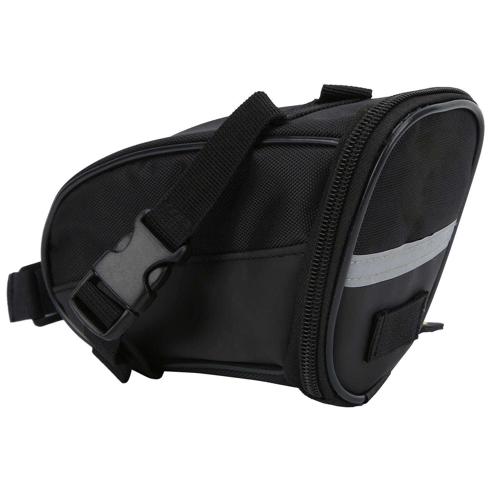 8in 600d Oxford Cloth Bicycle Tail Bag Seat Pouch Reflective Backseat Saddle Bag Cycling Pouch