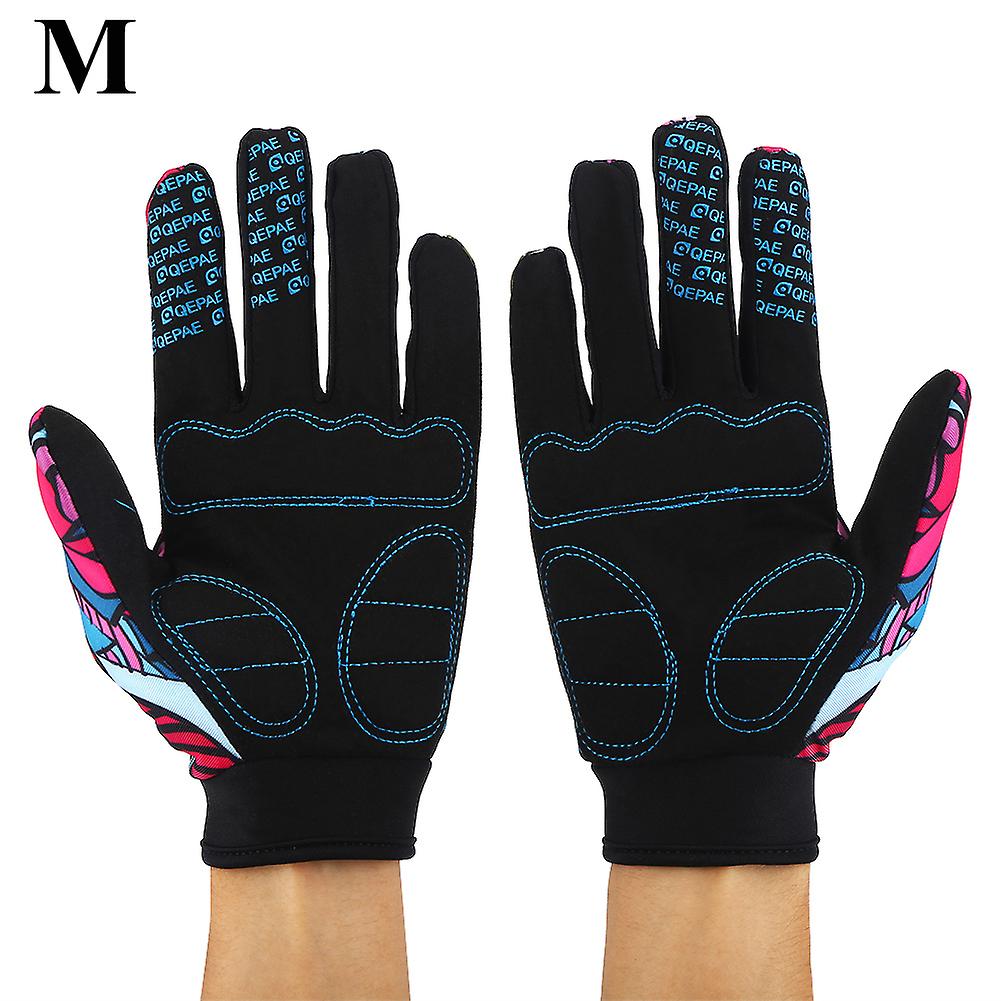 1pair/set Winter Warm Bicycle Touch Screen Full Finger Gloves For Cycling Hiking M