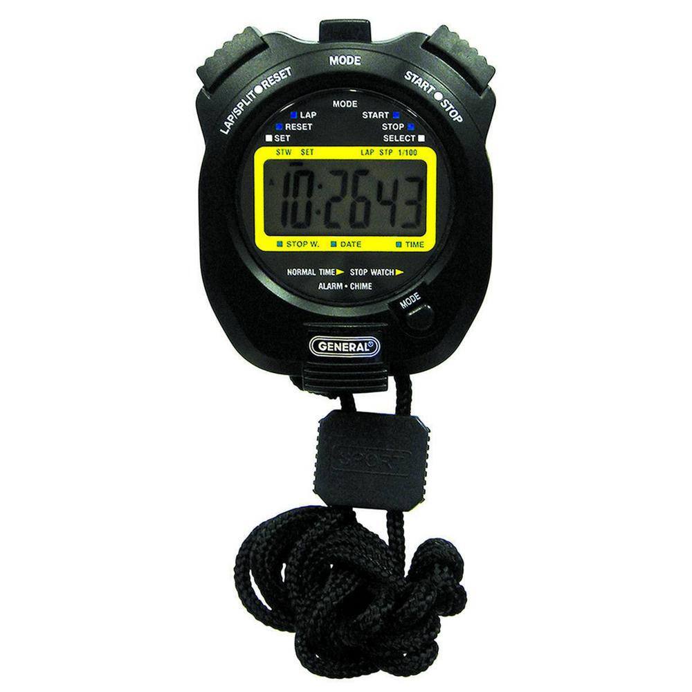 General Tools Sport Timer Stopwatch with Clock SW269