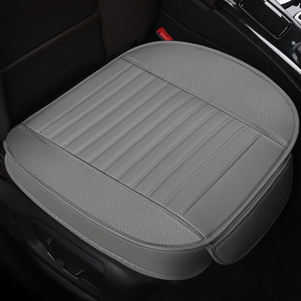 Car Front Full Surround Seat Cover Breathable PU Leather Pad Mat Chair Cushion (Gray)