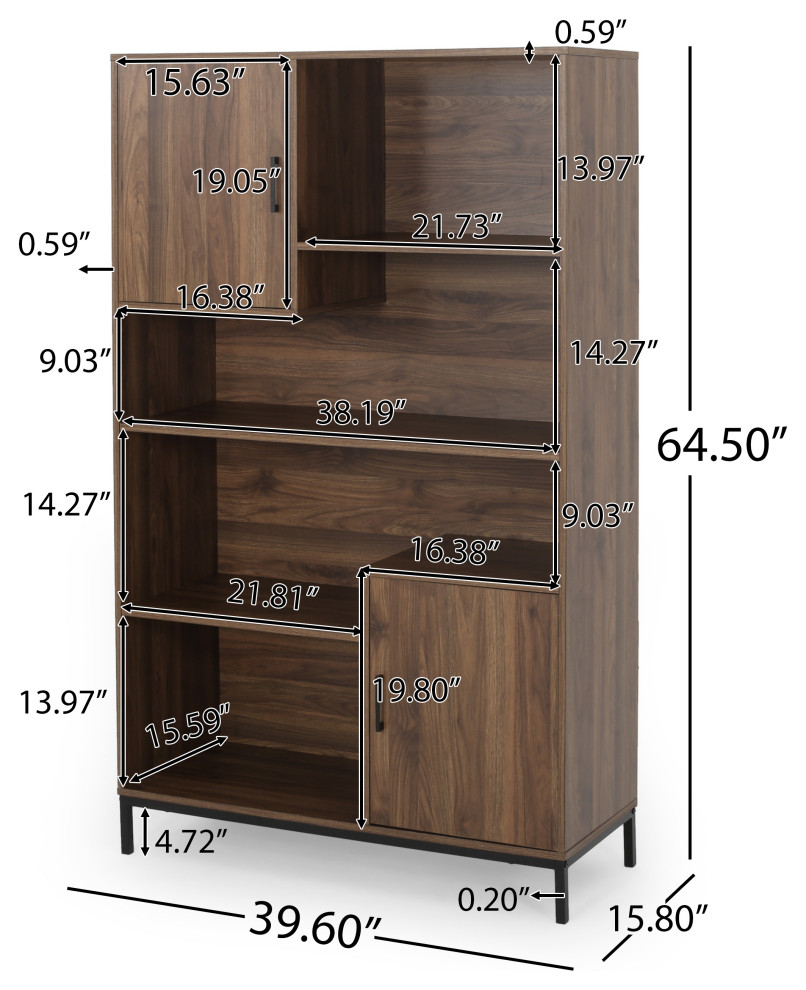 Joanne Contemporary Faux Wood Cube Unit Bookcase   Industrial   Bookcases   by GDFStudio  Houzz
