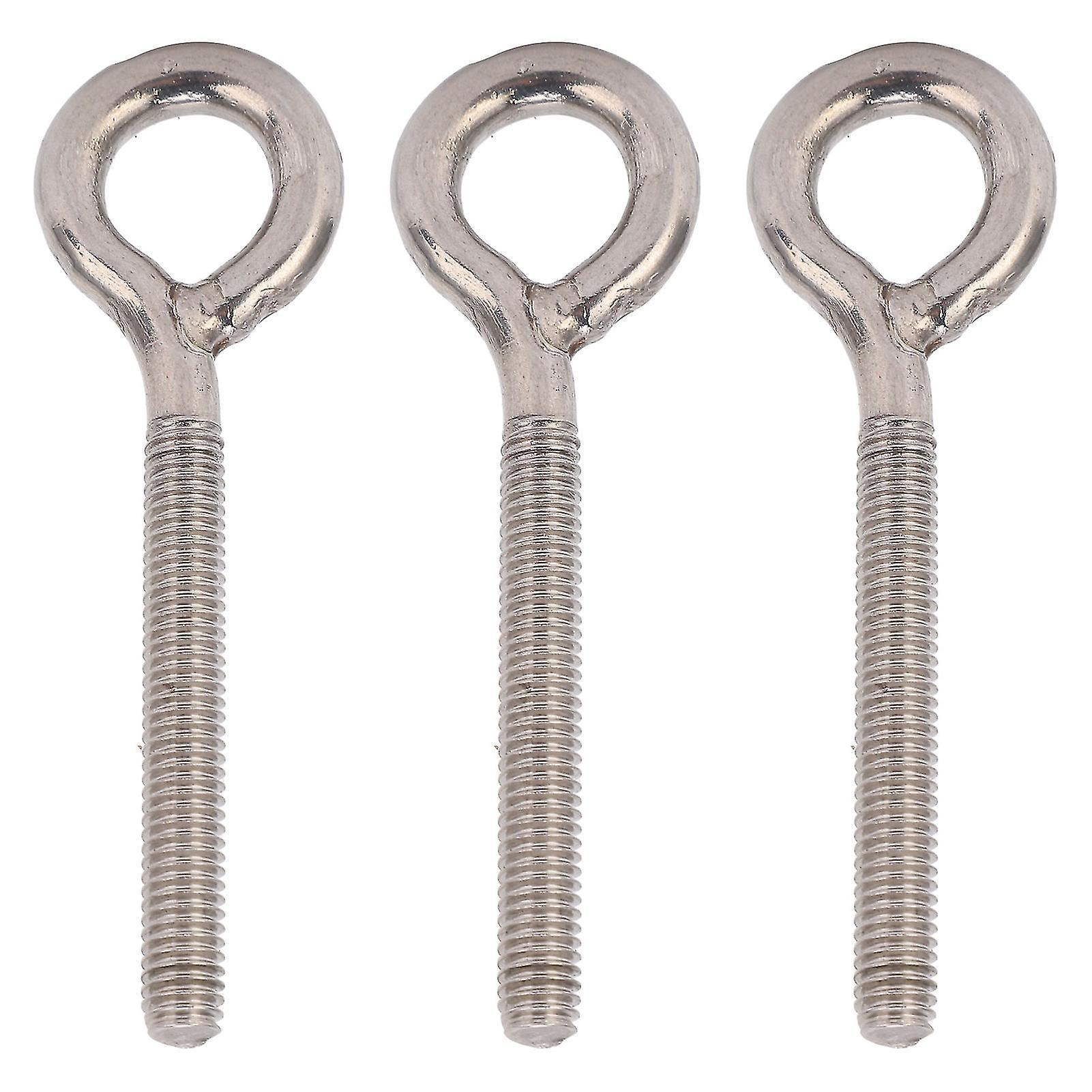 10 Pack M6 Eye Screw Lifting Eye Bolts Stainless Steel Eye Screws Eye Hooks For Indoor and Outdoor Use